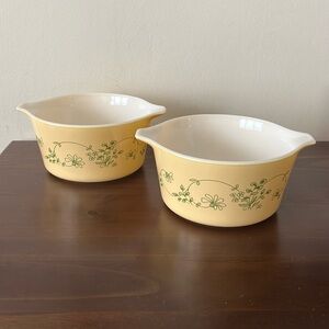 Set Of 2 Vintage Pyrex Mixing Shenandoah Pattern 473-B